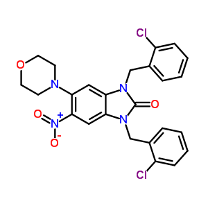 1,3-bis(2-chlorobenzyl)-5-morpholin-4-yl-6-nitro-1,3-dihydro-2H-benzimidazol-2-one