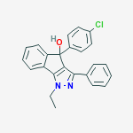 INDENO[1,2-C]PYRAZOL-4-OL,1,4-DIHYDRO-4-(4-CHLOROPHENYL)-1-ETHYL-3-PHENYL-