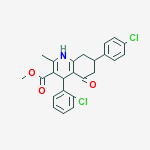 methyl 4-(2-chlorophenyl)-7-(4-chlorophenyl)-2-methyl-5-oxo-1,4,5,6,7,8-hexahydroquinoline-3-carboxylate