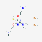 4,6-bis[3-(dimethylamino)propoxy]-n,n-diethyl-5-methylsulfanylpyrimidin-2-amine;dihydrobromide