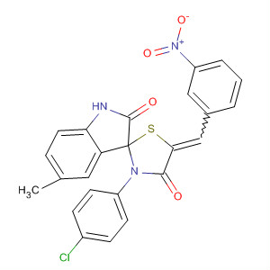 Spiro[3H-indole-3,2'-thiazolidine]-2,4'(1H)-dione,3'-(4-chlorophenyl)-5-methyl-5'-[(3-nitrophenyl)methylene]-