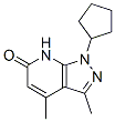 1-CYCLOPENTYL-1,7-DIHYDRO-3,4-DIMETHYL-6H-PYRAZOLO[3,4-B]PYRIDIN-6-ONE