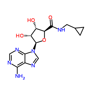 (2S,3S,4R,5R)-5-(6-amino-9H-purin-9-yl)-N-(cyclopropylmethyl)-3,4-dihydroxytetrahydrofuran-2-carboxamide 
