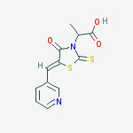2-[(5z)-4-oxo-5-(pyridin-3-ylmethylidene)-2-sulfanylidene-1,3-thiazolidin-3-yl]propanoic Acid