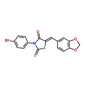 (5Z)-5-(1,3-benzodioxol-5-ylmethylidene)-3-(4-bromophenyl)-2-thioxo-1,3-thiazolidin-4-one