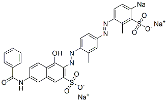 7-Benzoylamino-4-hydroxy-3-[[2-methyl-4-[(2-methyl-4-sodiosulfophenyl)azo]phenyl]azo]naphthalene-2-sulfonic acid sodium salt