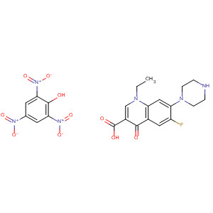 3-Quinolinecarboxylic acid,1-ethyl-6-fluoro-1,4-dihydro-4-oxo-7-(1-piperazinyl)-, compd. with2,4,6-trinitrophenol (1:1)