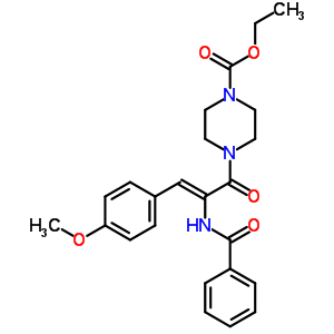 ethyl 4-{(2Z)-3-(4-methoxyphenyl)-2-[(phenylcarbonyl)amino]prop-2-enoyl}piperazine-1-carboxylate
