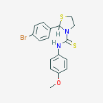 3-THIAZOLIDINECARBOTHIOAMIDE,2-(4-BROMOPHENYL)-N-(4-METHOXYPHENYL)-