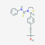 3-THIAZOLIDINECARBOTHIOAMIDE,2-[4-(3-HYDROXY-3-METHYL-1-BUTYNYL)PHENYL]-N-PHENYL-