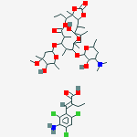 (2E)-2-[(3-amino-2,4,6-trichlorophenyl)methylidene]butanoic acid - 14-{[4-(dimethylamino)-3-hydroxy-6-methyltetrahydro-2H-pyran-2-yl]oxy}-8-ethyl-1-hydroxy-12-[(5-hydroxy-4-methoxy-4,6-dimethyltetrahydro-2H-pyran-2-yl)oxy]-2,7,11,13,15,17-hexamethyl-4,6,9