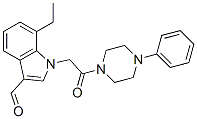 PIPERAZINE,1-[(7-ETHYL-3-FORMYL-1H-INDOL-1-YL)ACETYL]-4-PHENYL-