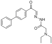 N,N-Diethylglycine (p-phenylphenacylidene)hydrazide