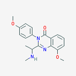 4(3H)-Quinazolinone,  8-methoxy-3-(4-methoxyphenyl)-2-[1-(methylamino)ethyl]-