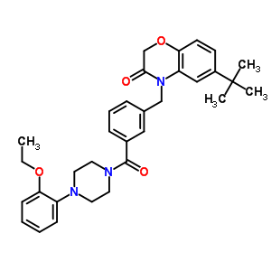 6-tert-butyl-4-(3-{[4-(2-ethoxyphenyl)piperazin-1-yl]carbonyl}benzyl)-2H-1,4-benzoxazin-3(4H)-one