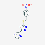 PYRAZINE,[5-[[(4-NITROPHENYL)METHYL]THIO]-1,3,4-OXADIAZOL-2-YL]-