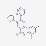 PYRAZINECARBOXAMIDE,N-[(2-CHLORO-6,8-DIMETHYL-3-QUINOLINYL)METHYL]-N-CYCLOPENTYL-