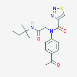 1,2,3-THIADIAZOLE-4-CARBOXAMIDE,N-(4-ACETYLPHENYL)-N-[2-[(1,1-DIMETHYLPROPYL)AMINO]-2-OXOETHYL]-