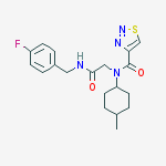 1,2,3-THIADIAZOLE-4-CARBOXAMIDE,N-[2-[[(4-FLUOROPHENYL)METHYL]AMINO]-2-OXOETHYL]-N-(4-METHYLCYCLOHEXYL)-