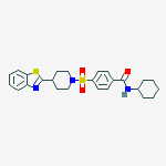 BENZAMIDE, 4-[[4-(2-BENZOTHIAZOLYL)-1-PIPERIDINYL]SULFONYL]-N-CYCLOHEXYL-