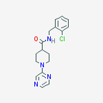 4-PIPERIDINECARBOXAMIDE,N-[(2-CHLOROPHENYL)METHYL]-1-PYRAZINYL-