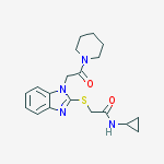 ACETAMIDE,N-CYCLOPROPYL-2-[[1-[2-OXO-2-(PIPERIDIN-1-YL)ETHYL]-1H-BENZO[D]IMIDAZOL-2-YL]THIO]-