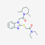 ACETAMIDE,2-[[1-[2-(2,6-DIMETHYL-PIPERIDIN-1-YL)-2-OXOETHYL]-1H-BENZO[D]IMIDAZOL-2-YL]THIO]-N,N-DIETHYL-
