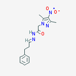 1H-PYRAZOLE-1-ACETIC ACID,3,5-DIMETHYL-4-NITRO-,(3-PHENYLPROPYLIDENE)HYDRAZIDE