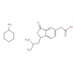 1H-Indene-5-acetic acid, 2,3-dihydro-1-(2-methylpropyl)-3-oxo-,compd. with cyclohexanamine (1:1)