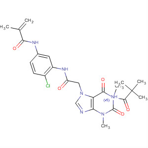 7H-Purine-7-acetamide,N-[2-chloro-5-[(2-methyl-1-oxo-2-propenyl)amino]phenyl]-a-(2,2-dimethyl-1-oxopropyl)-1,2,3,6-tetrahydro-1,3-dimethyl-2,6-dioxo-