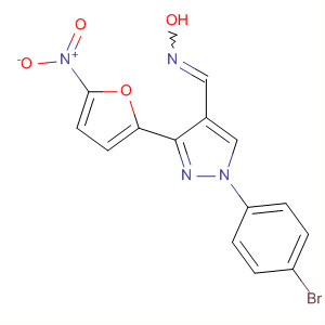 1H-Pyrazole-4-carboxaldehyde,1-(4-bromophenyl)-3-(5-nitro-2-furanyl)-, oxime