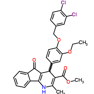 methyl 4-{4-[(3,4-dichlorobenzyl)oxy]-3-ethoxyphenyl}-2-methyl-5-oxo-4,5-dihydro-1H-indeno[1,2-b]pyridine-3-carboxylate