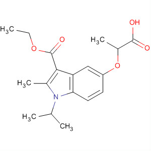 1H-Indole-3-carboxylic acid,5-(1-carboxyethoxy)-2-methyl-1-(1-methylethyl)-, 3-ethyl ester