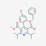 3-Pyridinecarboxylic acid, 4-[4-fluoro-2-(phenylmethoxy)phenyl]-5-formyl-2,6-bis(1-methylethyl)-, methyl ester