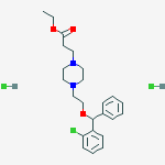4-(2-((O-CHLOROPHENYL)PHENYLMETHOXY)ETHYL)-1-PIPERAZINEPROPANOIC ACID ETHYL ESTER 2HCL