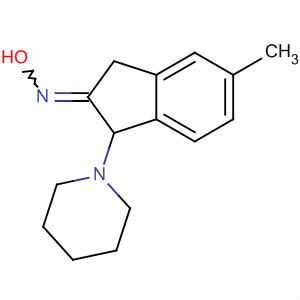 2H-Inden-2-one, 1,3-dihydro-5-methyl-1-(1-piperidinyl)-, oxime