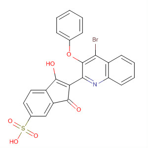 1H-Indene-6-sulfonic acid,2-(4-bromo-3-hydroxy-2-quinolinyl)-3-hydroxy-1-oxo-, phenyl ester