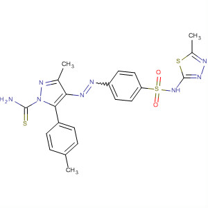 1H-Pyrazole-1-carbothioamide,3-methyl-5-(4-methylphenyl)-4-[[4-[[(5-methyl-1,3,4-thiadiazol-2-yl)amino]sulfonyl]phenyl]azo]-