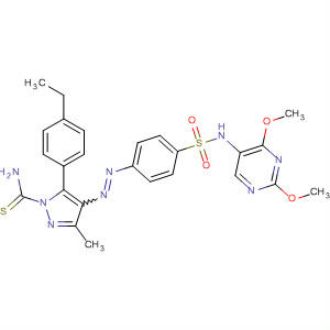 1H-Pyrazole-1-carbothioamide,4-[[4-[[(2,4-dimethoxy-5-pyrimidinyl)amino]sulfonyl]phenyl]azo]-5-(4-ethylphenyl)-3-methyl-
