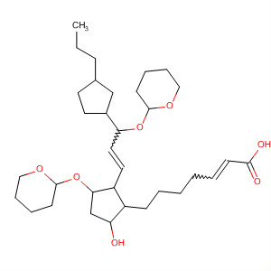 2-Heptenoic acid,7-[5-hydroxy-2-[3-(3-propylcyclopentyl)-3-[(tetrahydro-2H-pyran-2-yl)oxy]-1-propenyl]-3-[(tetrahydro-2H-pyran-2-yl)oxy]cyclopentyl]-