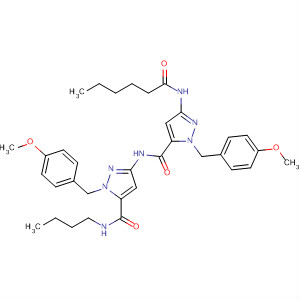 1H-Pyrazole-5-carboxamide,N-[5-[(butylamino)carbonyl]-1-[(4-methoxyphenyl)methyl]-1H-pyrazol-3-yl]-1-[(4-methoxyphenyl)methyl]-3-[(1-oxohexyl)amino]-