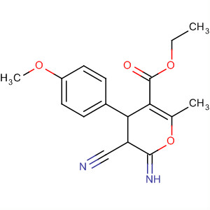 2H-Pyran-5-carboxylic acid,3-cyano-3,4-dihydro-2-imino-4-(4-methoxyphenyl)-6-methyl-, ethyl ester