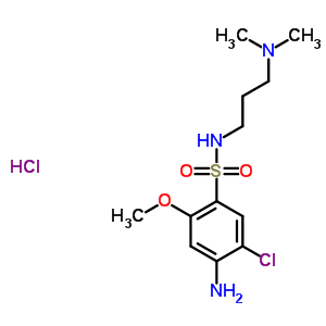 4-amino-5-chloro-N-[3-(dimethylamino)propyl]-2-methoxybenzenesulfonamide hydrochloride