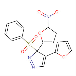 3H-Pyrazole,4-(2-furanyl)-4,5-dihydro-3-(5-nitro-2-furanyl)-3-(phenylsulfonyl)-