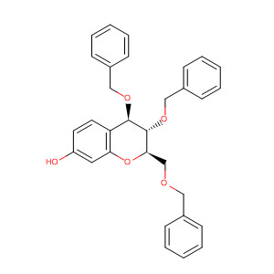 2H-1-Benzopyran-7-ol,3,4-dihydro-3,4-bis(phenylmethoxy)-2-[(phenylmethoxy)methyl]-,(2R,3S,4R)-
