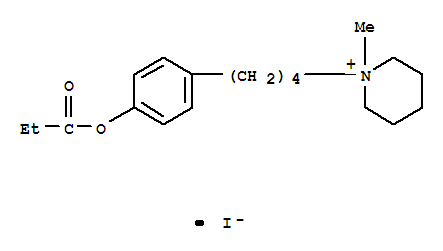 1-methyl-1-{4-[4-(propanoyloxy)phenyl]butyl}piperidinium iodide