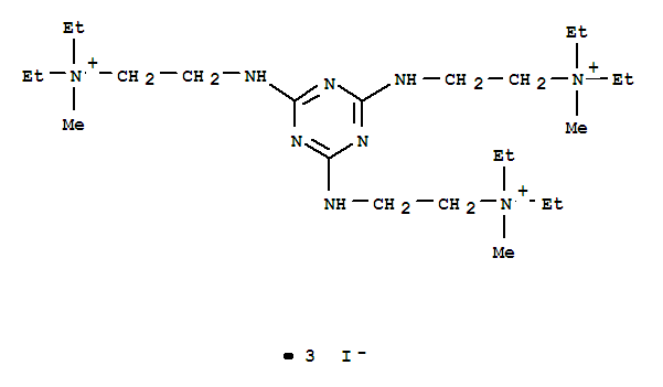 2,2',2''-(1,3,5-triazine-2,4,6-triyltriimino)tris(N,N-diethyl-N-methylethanaminium) triiodide
