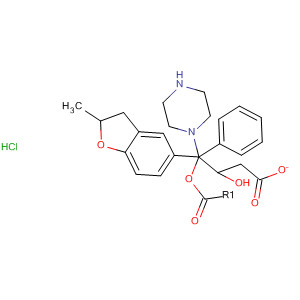 1-Piperazineethanol,a-(2,3-dihydro-2-methyl-5-benzofuranyl)-4-phenyl-, acetate (ester),monohydrochloride