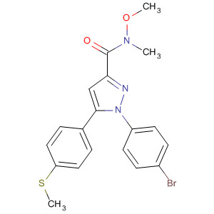 1H-Pyrazole-3-carboxamide,1-(4-bromophenyl)-N-methoxy-N-methyl-5-[4-(methylthio)phenyl]-