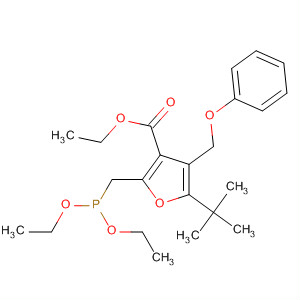 3-Furancarboxylic acid,2-[(diethoxyphosphinyl)methyl]-5-(1,1-dimethylethyl)-4-(phenoxymethyl)-,ethyl ester